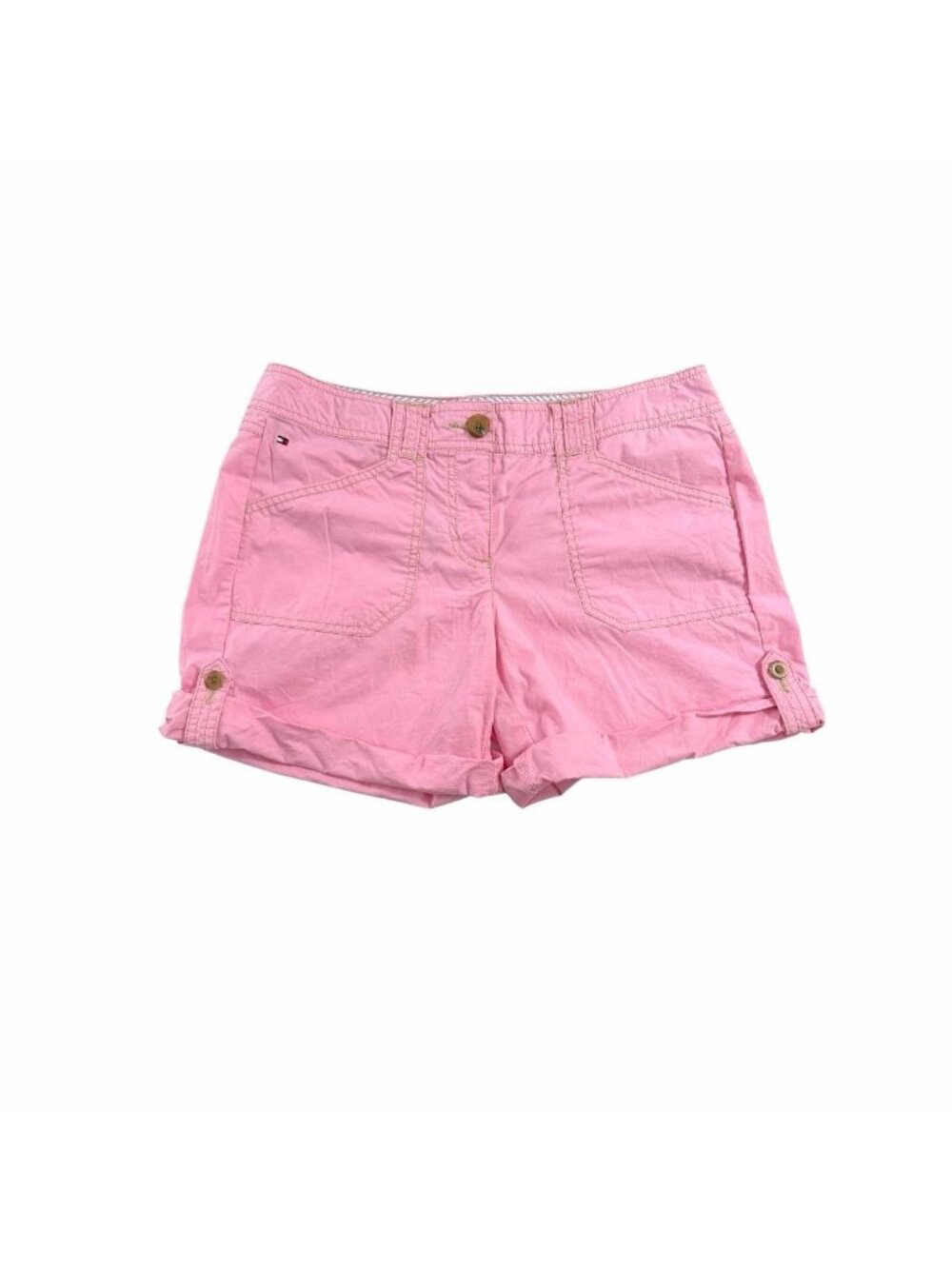 Y2K Tommy Hilfiger Bubble Gum Pink Low Waist Cargo Shorts
